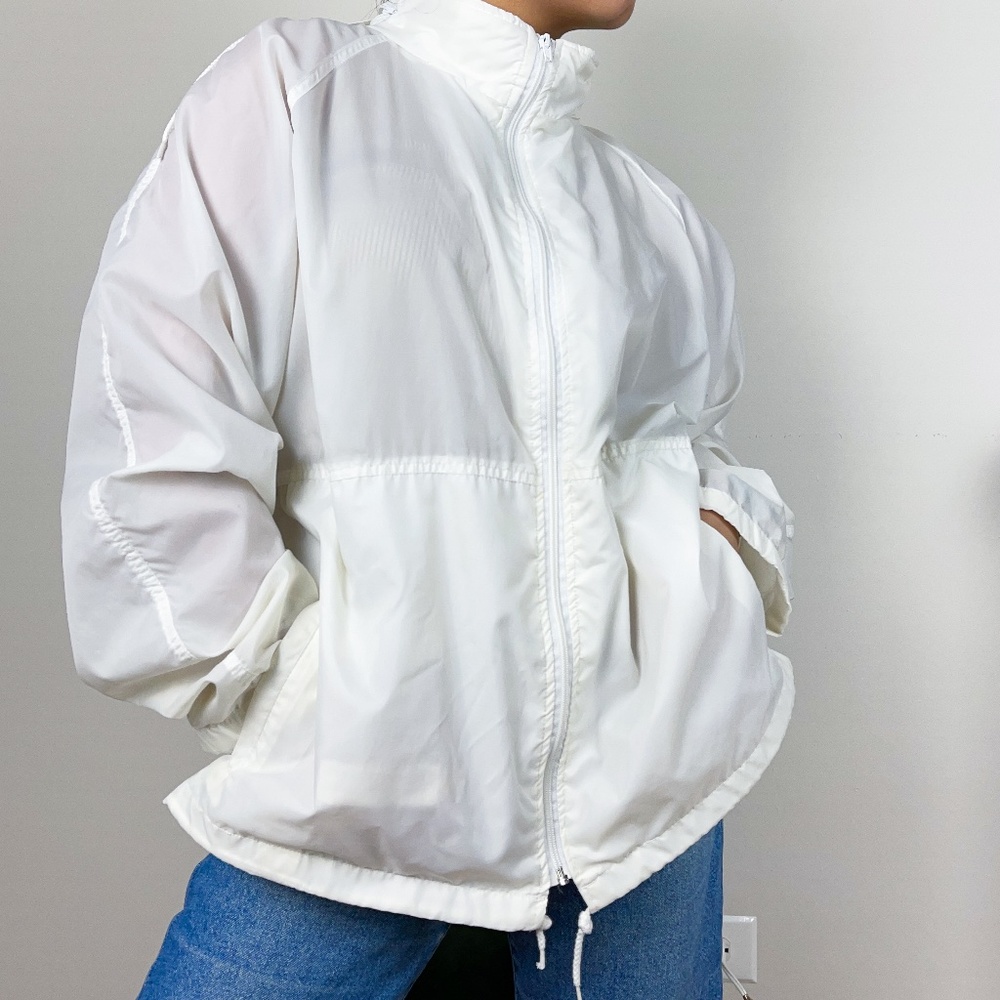 ST. JOHNS BAY, White Lightweight Outdoor Windbreaker Jacket